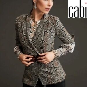 CAbi Style 3733 Python Snakeskin Blazer – Size S